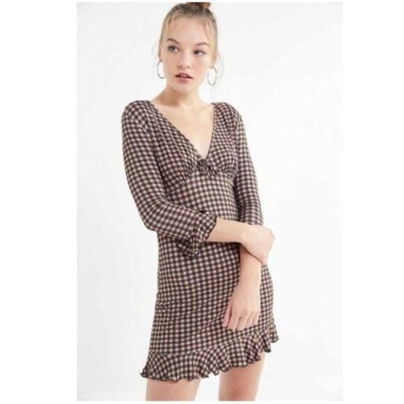 UO Grace Ruffle Mini Dress - S - Picture 1 of 8